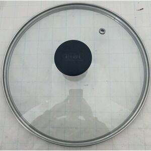 T-Fal Tempered Glass Lid 9.75" Vented Black Plastic Knob Pan Lid Replacement